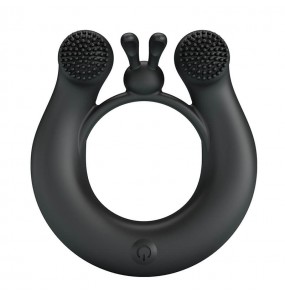 PRETTY LOVE - DAHLIA Vibrating Penis Ring (Chargeable - Black)